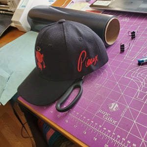 Black and red Pieux Dad hat