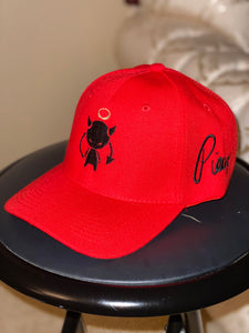 Red w/black Pieux Cap