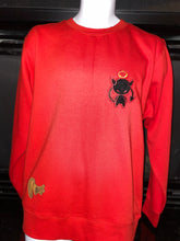 Load image into Gallery viewer, Red w/black chenille Pieux Crewneck