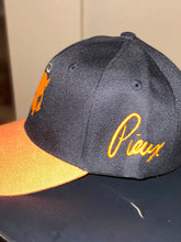 Load image into Gallery viewer, Pieux Black &amp; orange brim cap