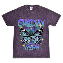 Load image into Gallery viewer, Vintage “Shadow work”  purple mineral washed tee