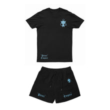 Load image into Gallery viewer, 112 summer set Black &amp; baby blue