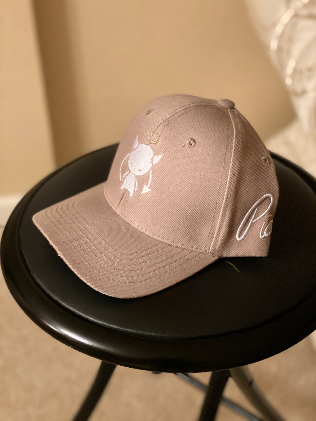 Khaki w/white Pieux cap