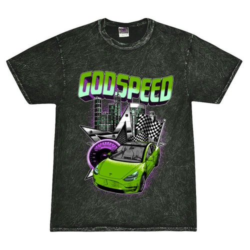 Vintage slime “Godspeed”  mineral washed tee